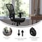 Flash Furniture Black Mesh Multifunction Chair - Roller Wheels HL-0001-RLB-GG - alternate 5